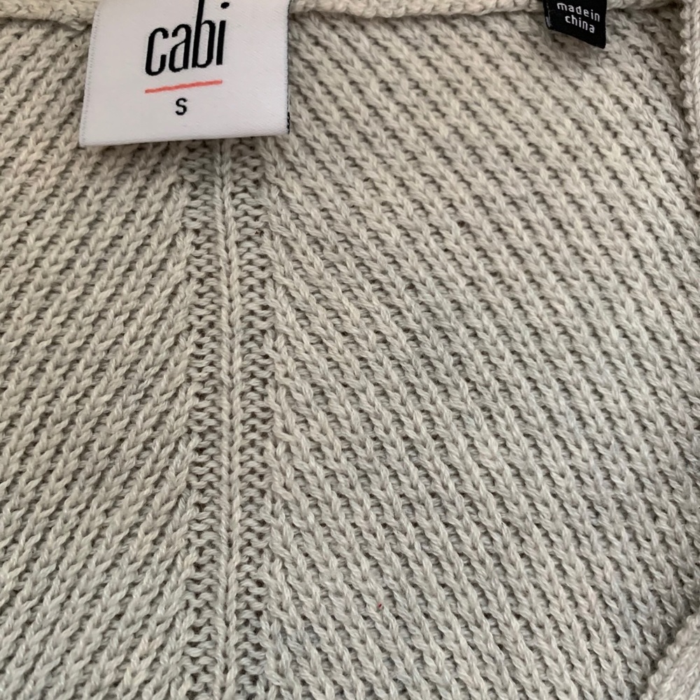 CAbi 3161 shirttail hem cardigan, oatmeal S